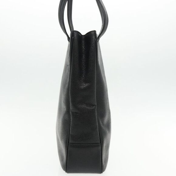 Chanel Logo Cc Black Leather Tote Bag (Pre-Owned) - Picture 4 of 16